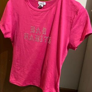 Rue21 Hot Pink 'Bad Habits' Tee